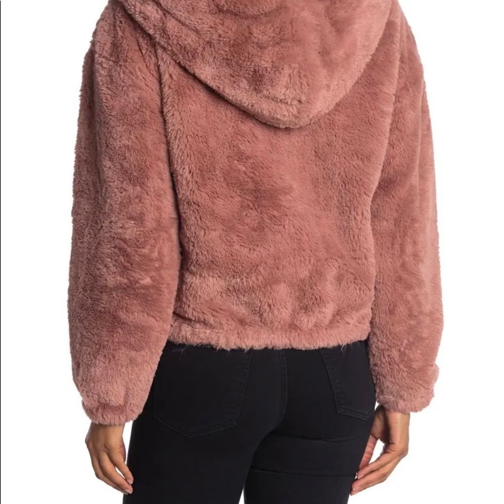Gorgeous/Cozy Lucky Brand Faux Fur Jacket, Dusty Rose, Size Large - Picture 15 of 15